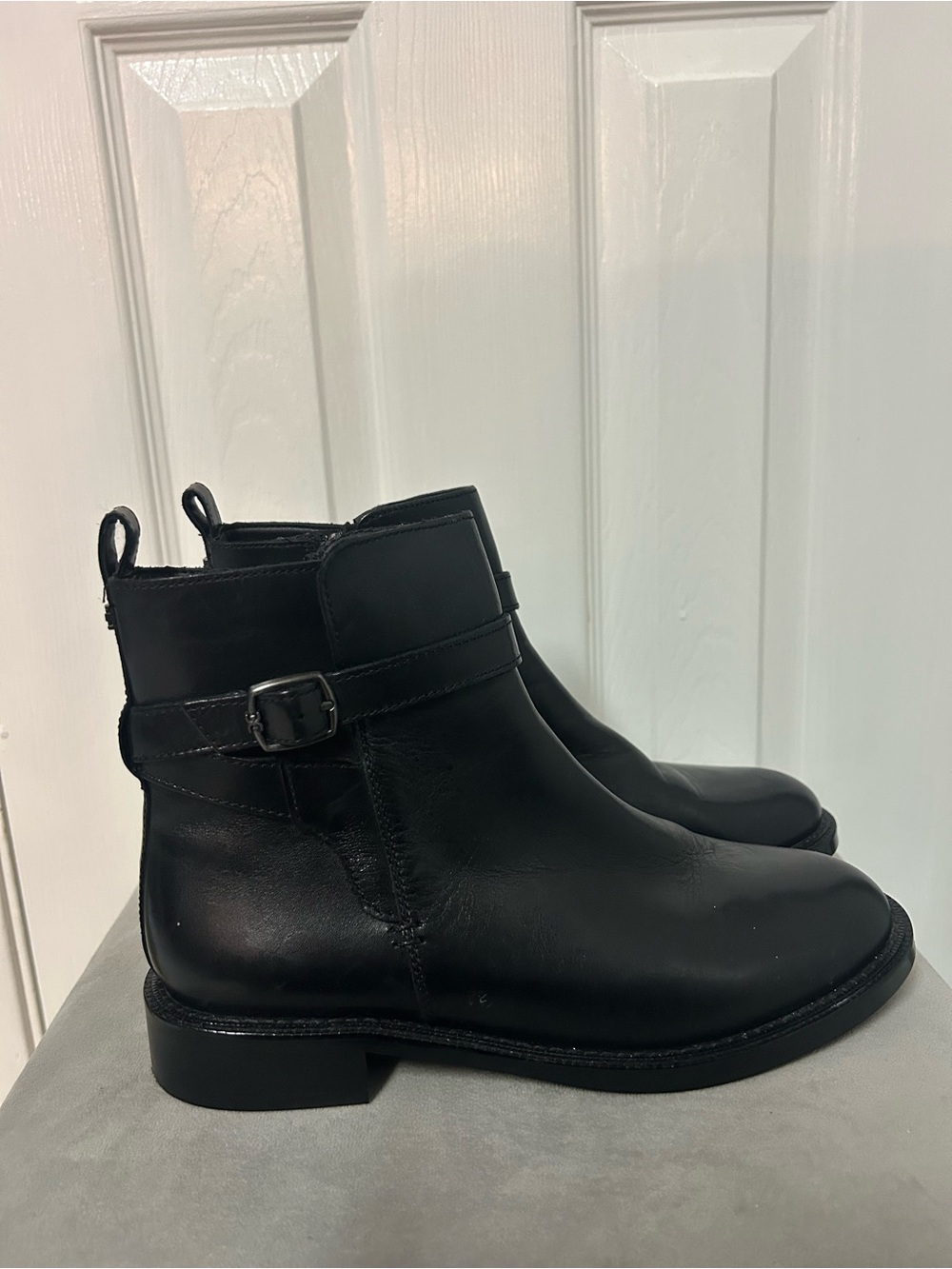 Sam Edelman Black Leather Chukka Ankle Boots